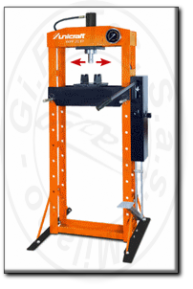Pressa idraulica per officina 20 ton con pompa pneumatica unicraft wpp 20 ef 630 0021