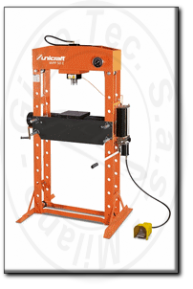 Pressa idraulica per officina 50 ton con pompa pneumatica unicraft wpp 50 e 630 0050