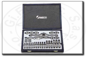 Assortimento maschi e filiere in acciaio al cromo a passo grosso ineco 025.880353