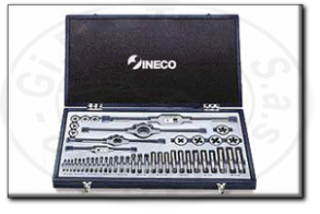 Assortimento a filettare in acciaio al cromo a passo grosso ineco 025.880354
