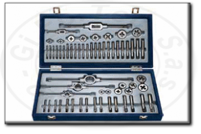 Set maschi e filiere combinato bsw bsf in acciaio al cromo ineco 025.880361