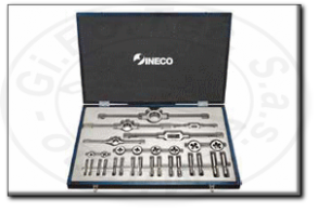 Assortimento a filettare passo gas bsp in acciaio al cromo ineco 025.880363