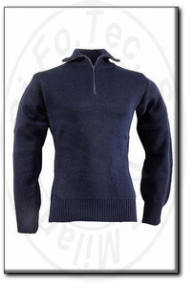 Maglione da lavoro dolcevita con zip blu orma 70001