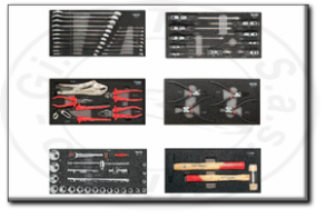 Assortimento utensili basic per carrelli da officina rexta