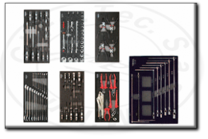 Assortimento utensili automotive per carrelli da officina rexta rally