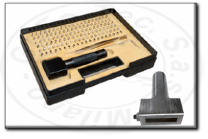 assortimento caratteri a combinazione a filo continuo per marcatura manuale spd