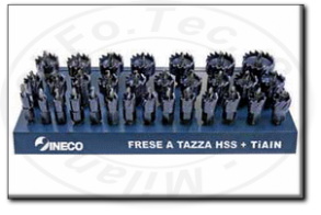 Assortimento frese perforatrici a tazza professionali in hss rivestite Tiain Ineco 030.880107