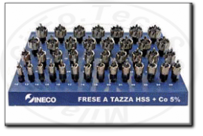 Serie frese perforatrici a tazza professionali in hss+co5% Ineco 030.880104