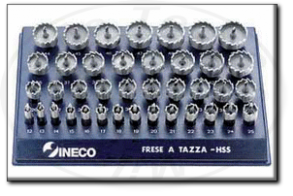 Assortimento frese perforatrici a tazza professionali in hss Ineco 030.880100