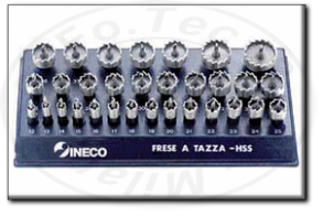 Assortimento frese perforatrici a tazza professionali in hss Ineco 030.880101