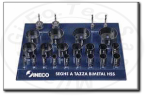 Assortimento seghe a tazza hss bimetalliche professionali ineco 032.880100