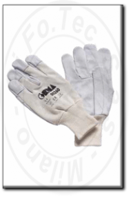 Guanti da lavoro in pelle fiore con dorso in cotone orma 00260
