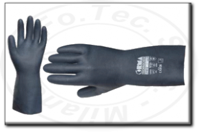 Guanti da lavoro in cloroprene per protezione prodotti chimici technochem 21612 orma