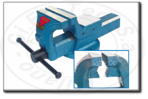 Morsa da banco pesante in acciaio con ganasce serratubo original braun mod super mcp 20 bis