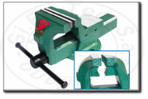 Morsa da banco in acciaio con ganasce intercambiabili e serratubo original braun mod welter mcp 20 WR/BIS