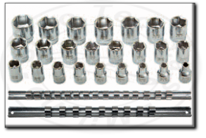 serie bussole esagonali professionali con attacco 1/2" rexta 212.gs24