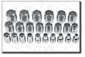 serie bussole poligonali professionali con attacco 1/2" rexta 212.sp24