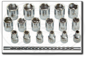 serie bussole esagonali professionali con attacco 3/8" rexta 238.gs17