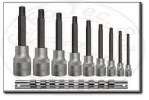 assortimento bussole ribe lunghe professionali con attacco 1/2" rexta 212.grb9l