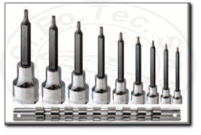 assortimento bussole torx lunghe professionali con attacco 1/2" rexta 212.gcx9l