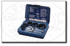 Assortimento seghe a tazza hss bimetalliche professionali per elettricisti ineco 032.880201/202