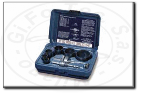 Assortimento seghe a tazza hss bimetalliche professionali per idraulici ineco 032.880204