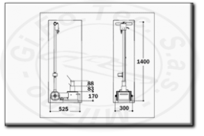 Sollevatore oleopneumatico per mezzi pesanti 40/20 ton airtec 1217