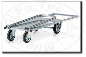 Carrello zincato con manico pieghevole e prolunghe estraibili tecnotelai c032