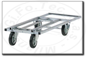 Carrello zincato con manico pieghevole e prolunghe estraibili tecnotelai c037
