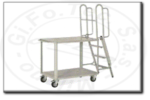 Carrello con scaletta autobloccante tecnotelai c044