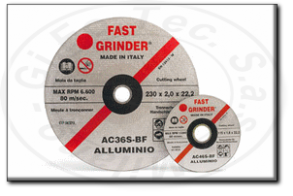 Dischi da taglio e da sbavo professionali per alluminio fast grinder MCA