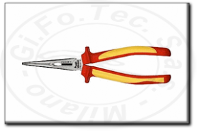 Pinza a becchi mezzo tondi lunghi isolata vde teng tools mbv461
