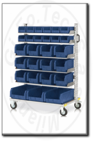 carrello da officina porta contenitori smontabile tecnotelai p761