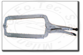 Morsetto autobloccante professionale con ganasce a c basculanti lunghe rexta 453.b440