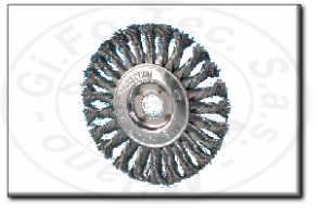 Spazzola circolare a mazzetti ritorti in acciaio - inox fast grinder