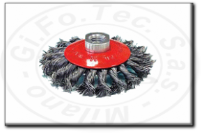 Spazzola conica a mazzetti ritorti in acciaio - inox fast grinder