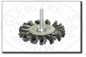 Spazzola con gambo a mazzetti ritorti in acciaio - inox fastgrinder
