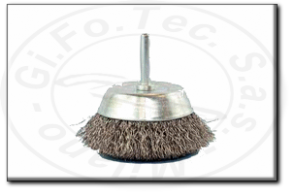 Spazzolaa tazza con gambo in acciaio - inox fastgrinder