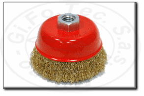 Spazzola a tazza con fili ondulati in acciaio - inox fast grinder