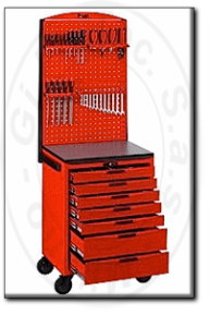 Carrello a 7 cassetti con pannello completo di utensili teng tools tcmm545n