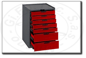 Cassettiera portautensili industriale a 7 cassetti tengtools tcwiq07