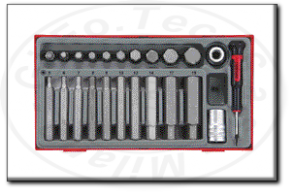 Kit inserti esagonali per avvitatori tengtools tthex23