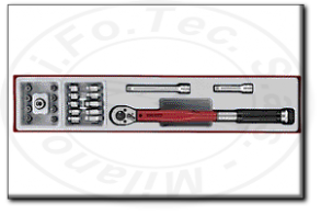 Kit chiave dinamometrica con inserti e chiavi a zampa tengtools ttx3892